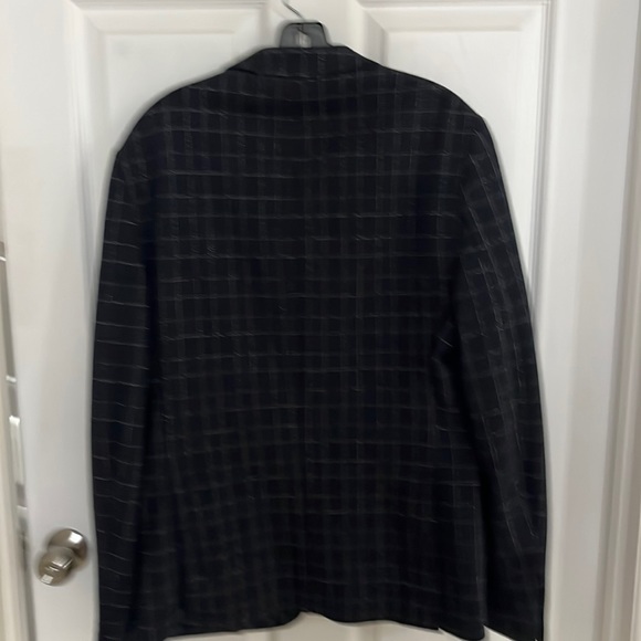 ZARA WINDOWPANE NAVY BLAZER - Picture 7 of 13